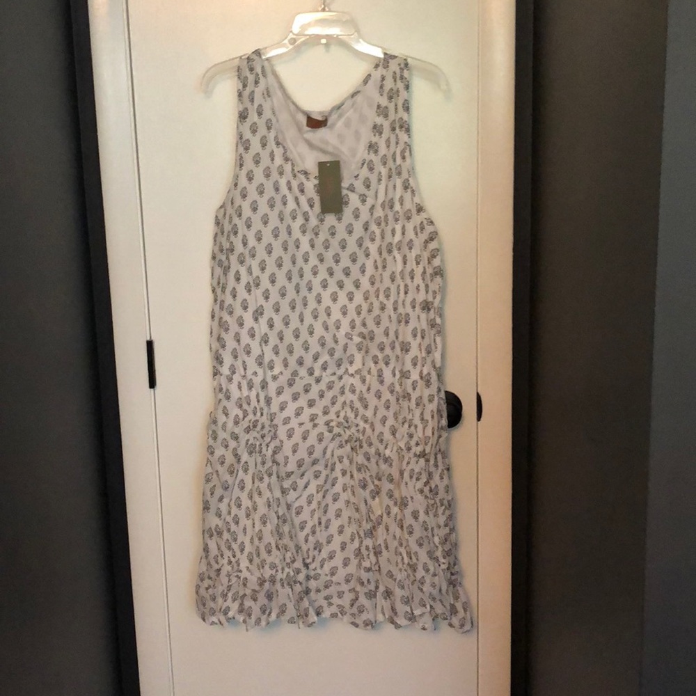 Tulip cotton drop-waist dress with gathers/ruffle